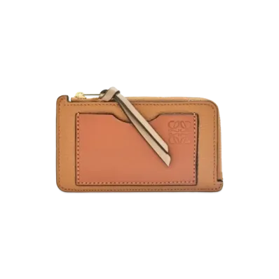 LOEWE Coin Card Holder Soft Grain Calf "Toffy/Tongue"