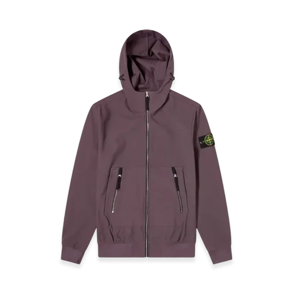 Stone Island 40727 Light Soft Shell Hooded Jacket - 21SS "Dark Burgundy"