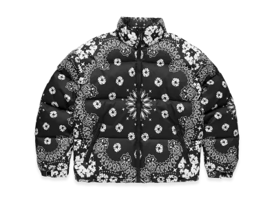 DENIM TEARS Cotton Wreath Paisley Puffer Jacket "Black"