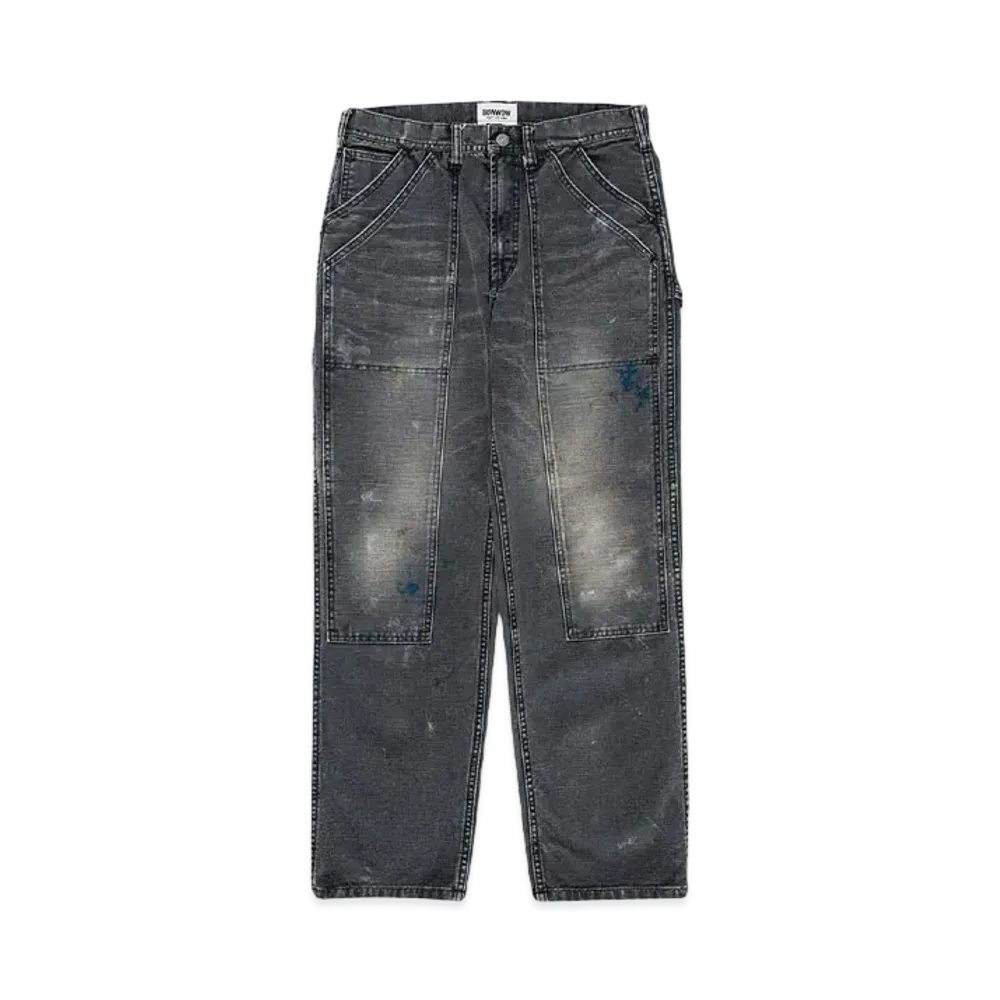 BOW WOW DOUBLE KNEE DUCK PAINTER PANTS AGEING【UNISEX】"BLACK AGEING"