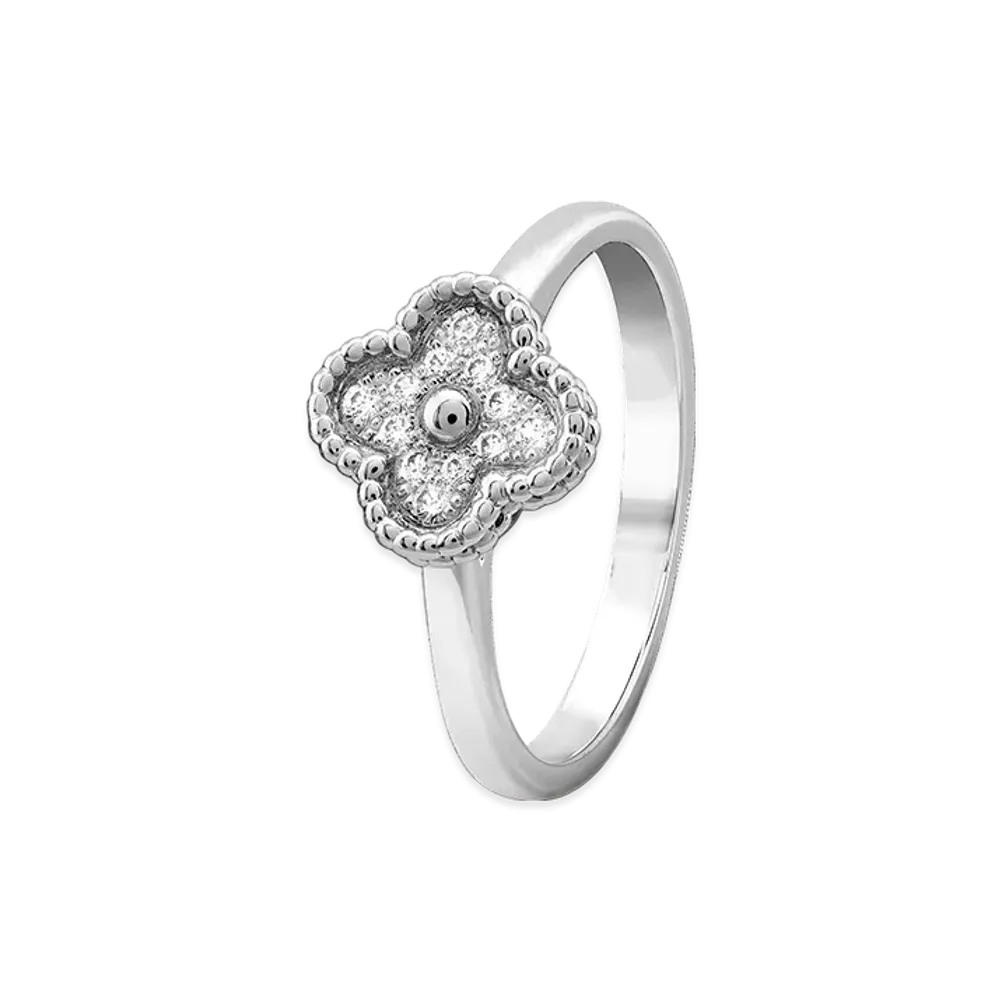 Van Cleef & Arpels Sweet Alhambra ring "18K White gold/Diamond"