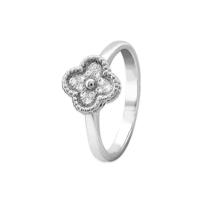 Van Cleef & Arpels Sweet Alhambra ring "18K White gold/Diamond"