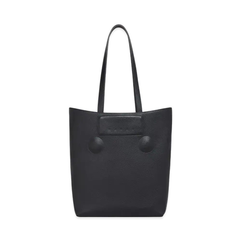 MARNI Trunkaroo Embossed Medium Bag in Leather "Black"