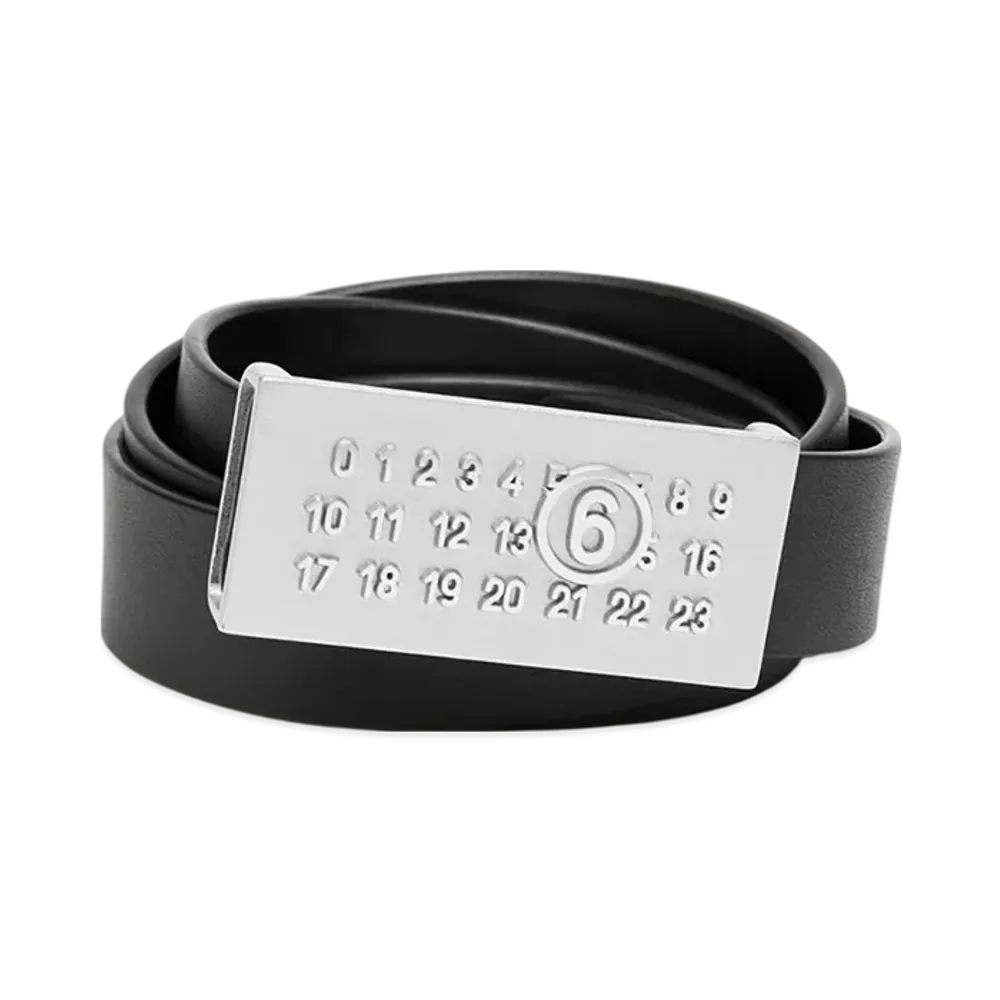 MM6 Maison Margiela Leather Belt "Black"