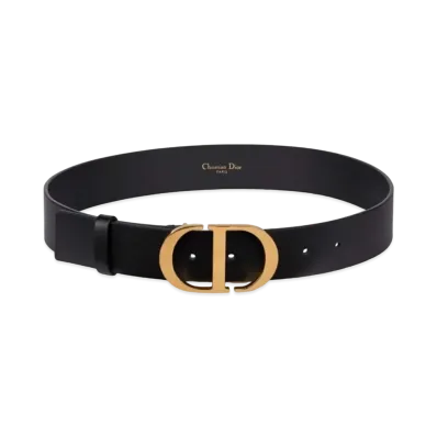 Dior 30 Montaigne Belt Smooth Calfskin "Gold/Black"