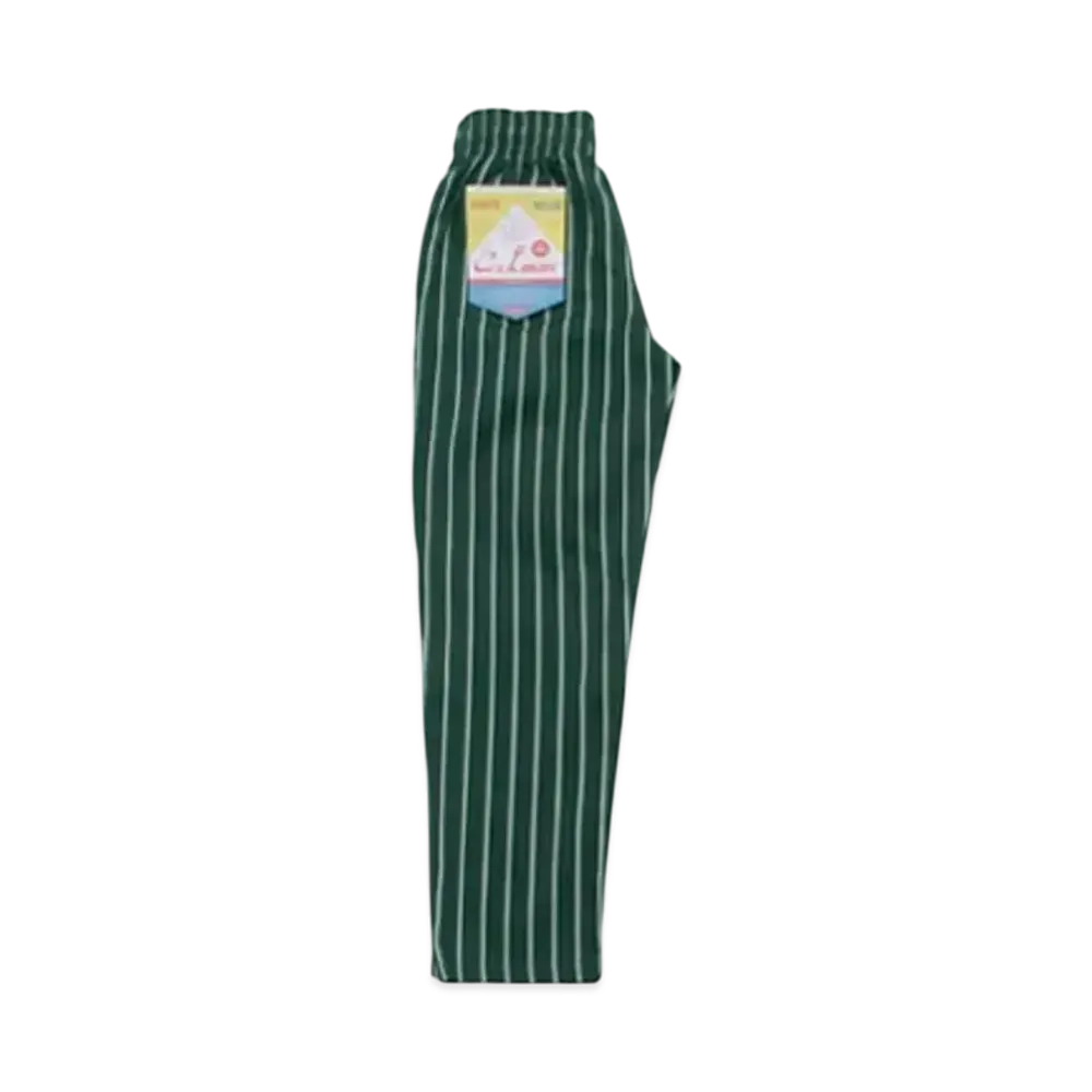 COOKMAN Chef Pants Stripe "Stripe/Green"