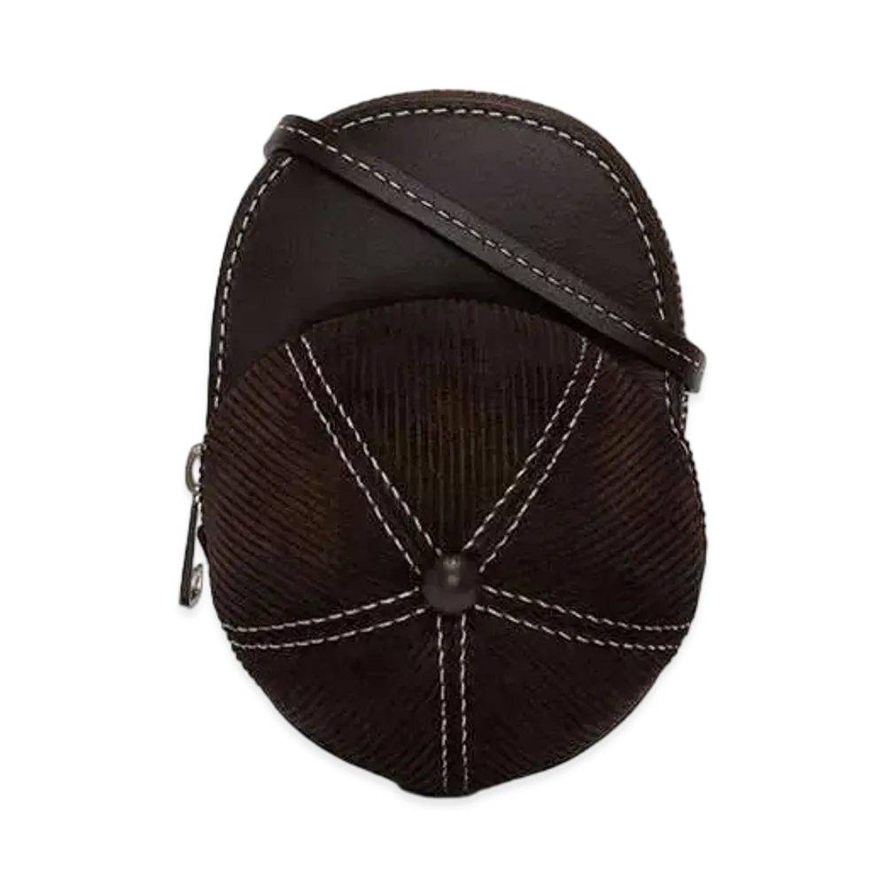 JW ANDERSON Mini Cap Corduroy Crossbody Bag "Brown"