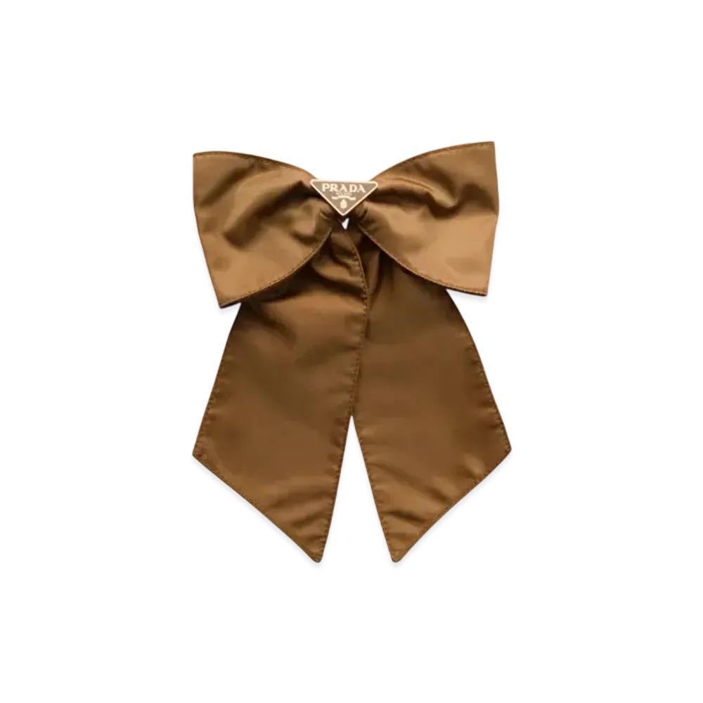 PRADA Re-Nylon Hair Clip "Brown"