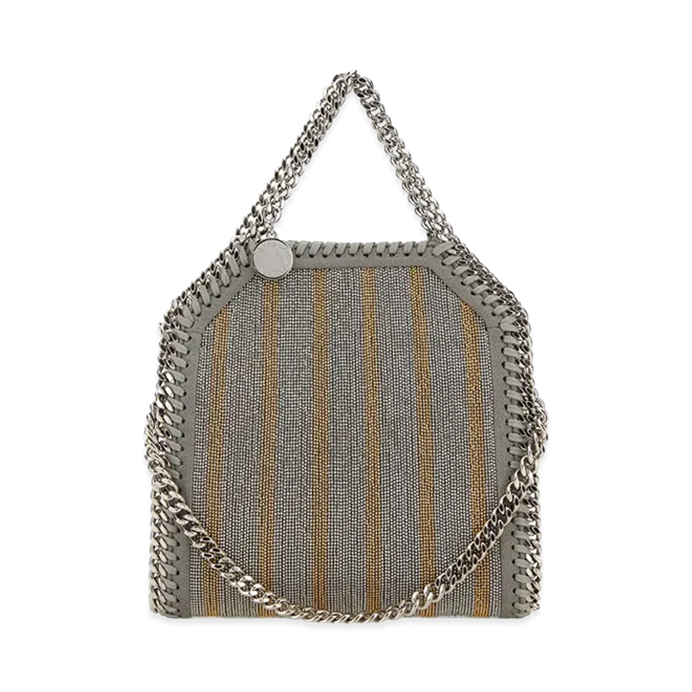 STELLA McCARTNEY Women's Embellished Fabric Tiny Falabella Handbag "Gray"