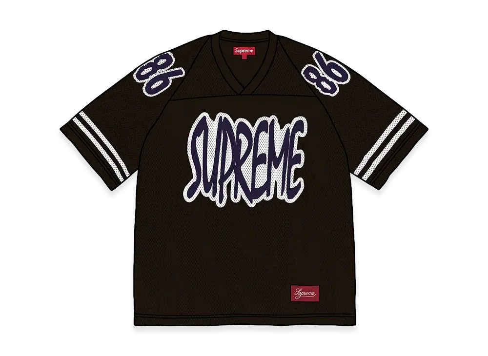Supreme Reflective Football Jersey "Black"