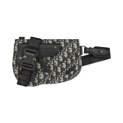 Dior Saddle Pouch Dior Oblique Jacquard "Beige/Black"