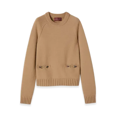 GUCCI Women's Sweaters "Camel/Brown"