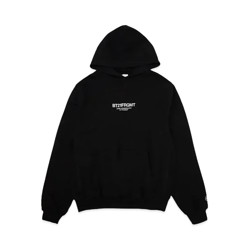 BT21 X FRAGMENT \ LOGO HOODED-T "BLACK"