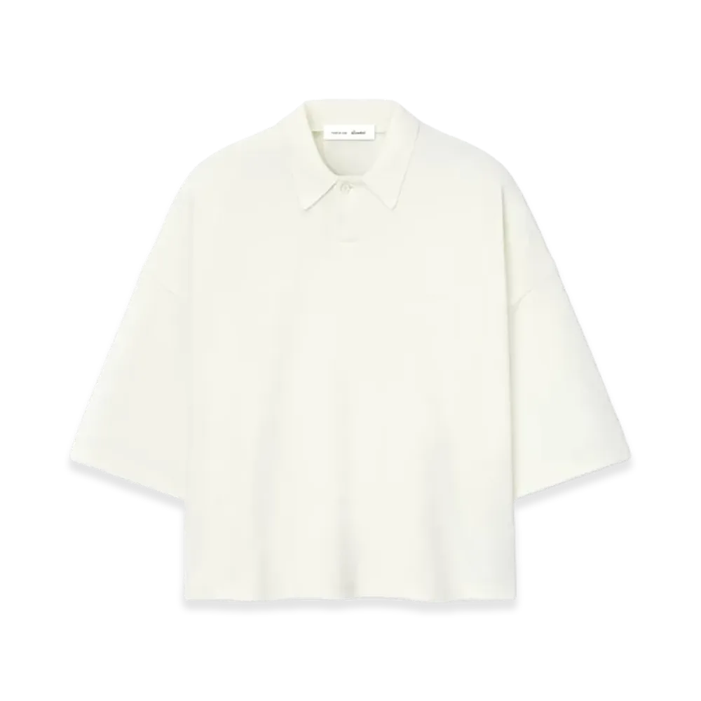 FEAR OF GOD ESSENTIALS Signature 90s Cropped Polo "Ivory"