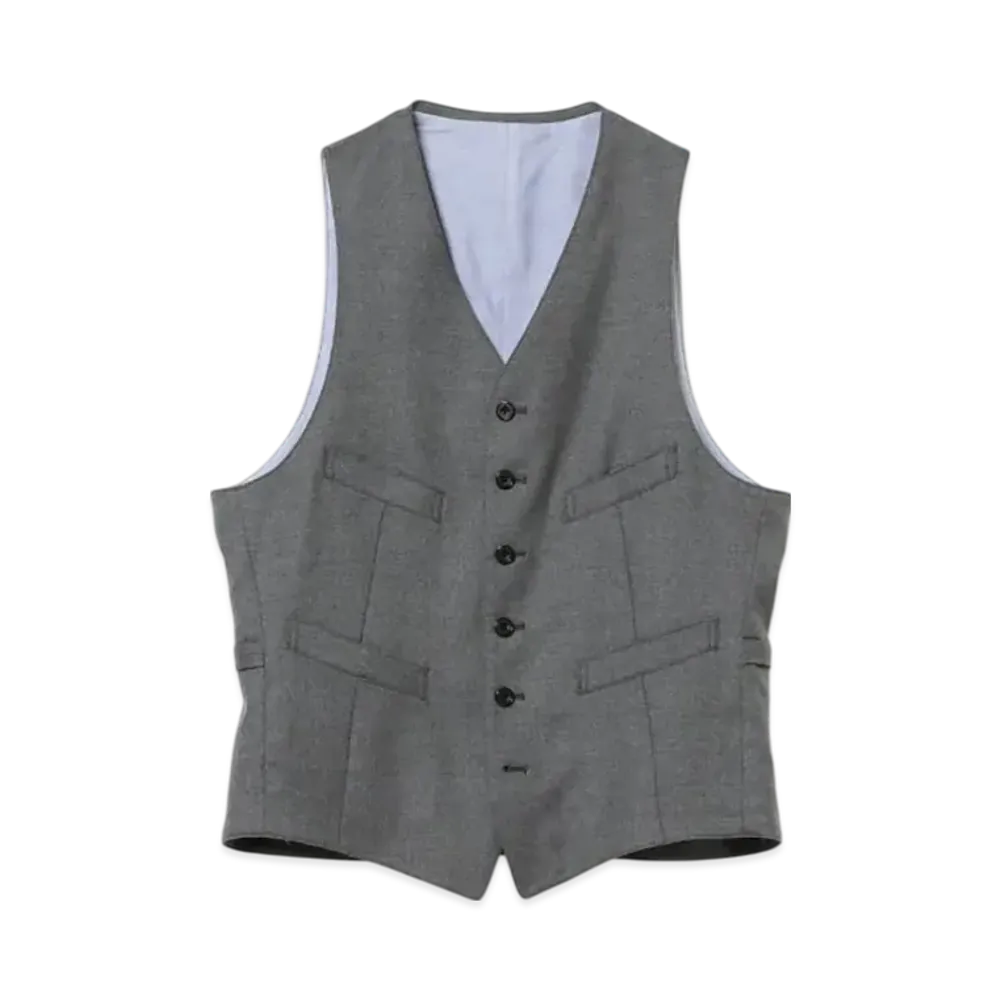 BEAMS Waistcoat Flannel "Gray"