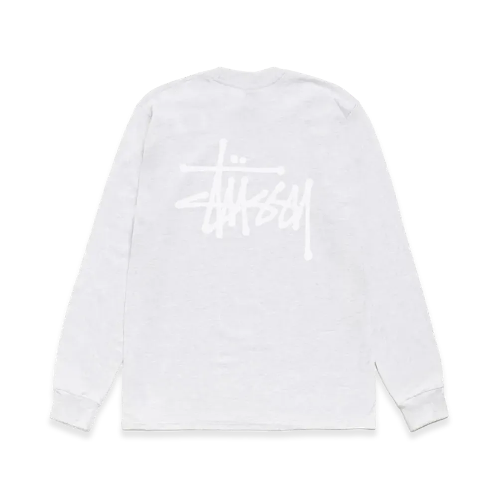 Stussy Basic Stussy LS Tee "Ash Heather"