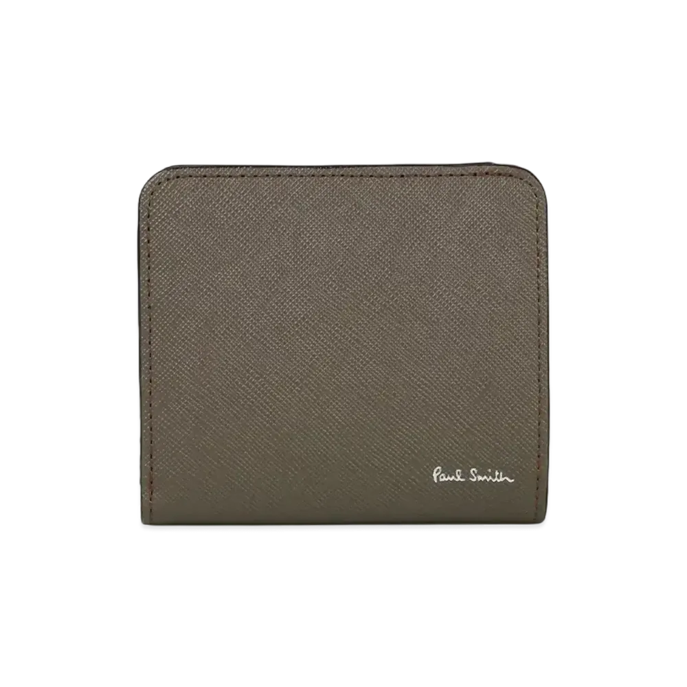 Paul Smith Bright Stripe Puller Bifold Wallet "LightBrown"