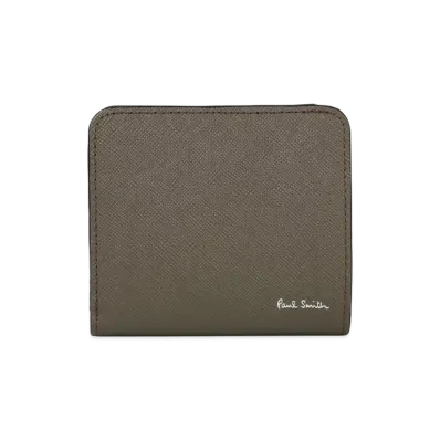 Paul Smith Bright Stripe Puller Bifold Wallet "LightBrown"