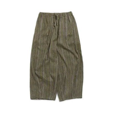 Needles H.D.P. PANT - W/AC/PE/R IKAT STRIPE MOLE JQ. "Olive"