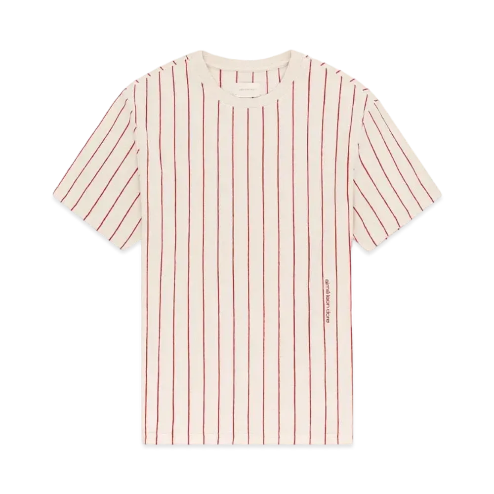 Aime Leon Dore Pinstripe Tee "Off White"