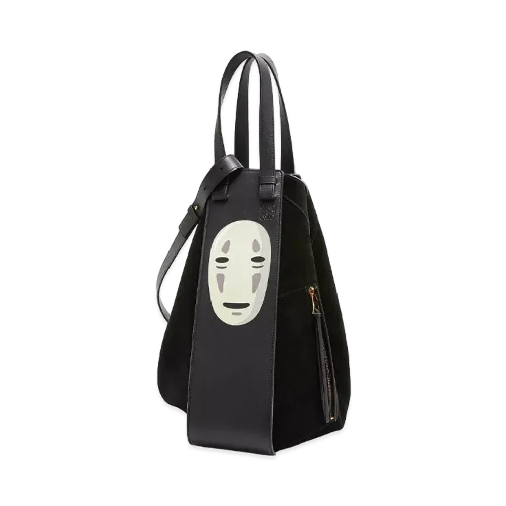 LOEWE x Spirited Away Kaonashi Hammock Tote Bag In Classic Calfskin and Suede "Black"