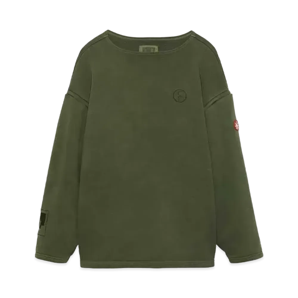 Cav Empt (C.E) OVERDYE DOUBLE FACE SLEEVE PULLOVER "Green"