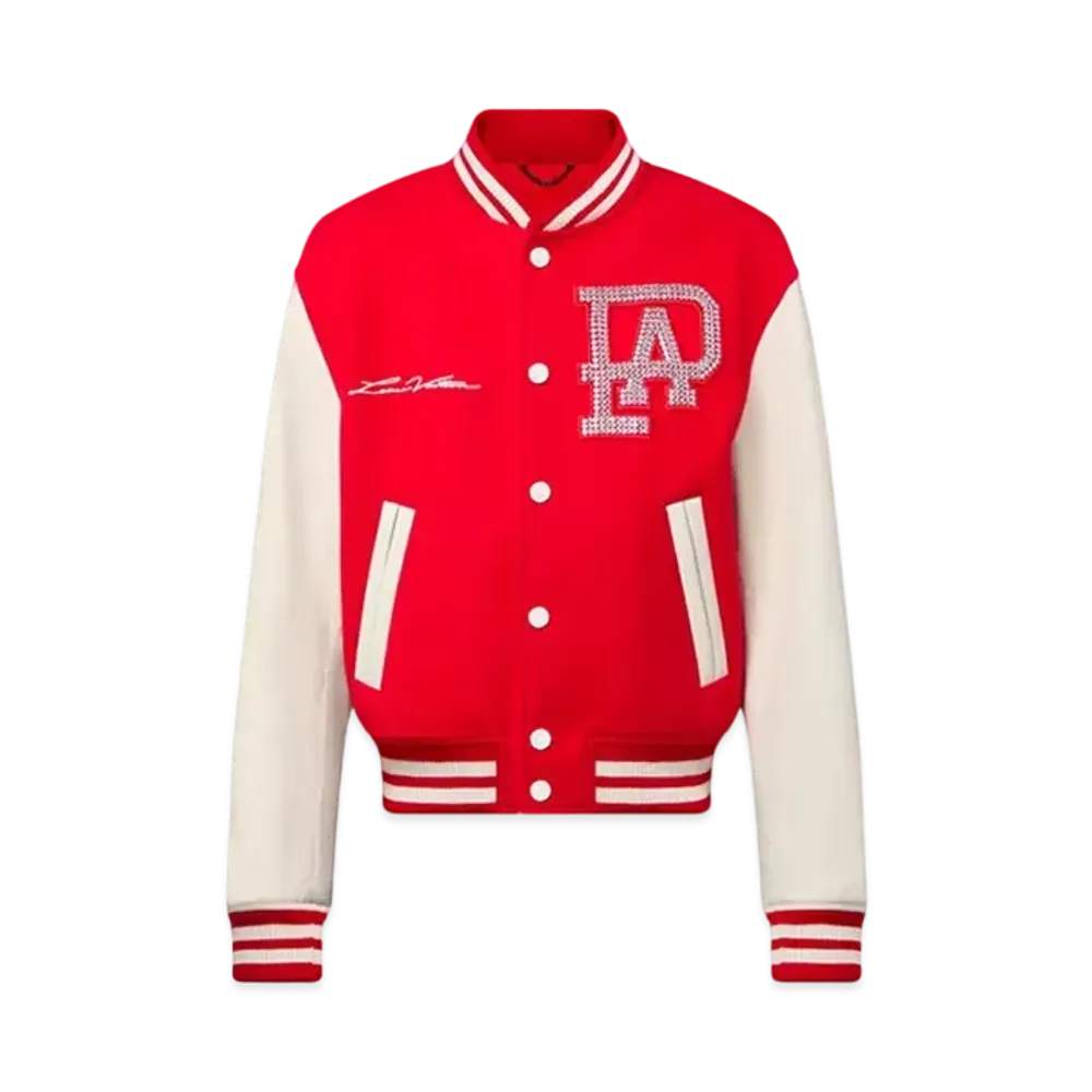 Louis Vuitton Mix Leather Varsity Blouson "Red"