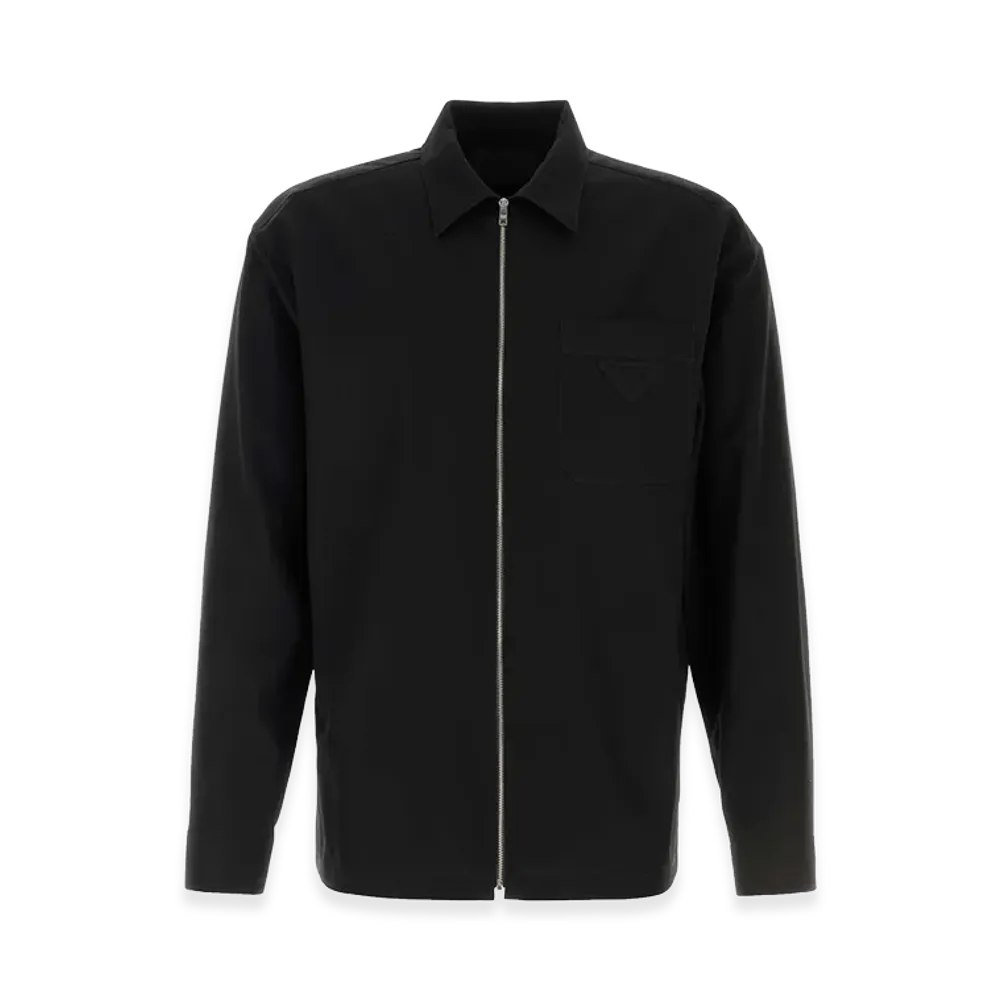 PRADA Casual Zippered Shirt Jacket "Black"
