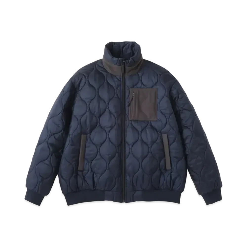 S.F.C Quilted Puff Jacket "Navy/Grey"