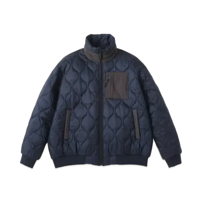 S.F.C Quilted Puff Jacket "Navy/Grey"
