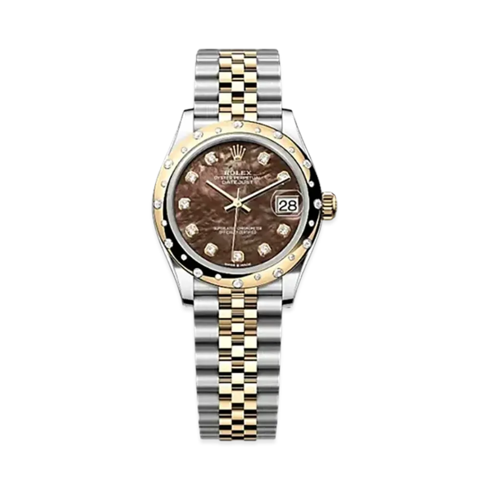ROLEX Datejust 31mm Oystersteel & Yellow Gold Diamond 278343RBR "Black Mother-of-Pearl"