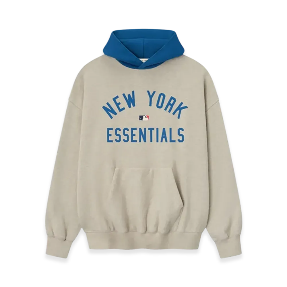 FEAR OF GOD Mets Sport Hoodie "Heather Stone/Blue Sapphire"
