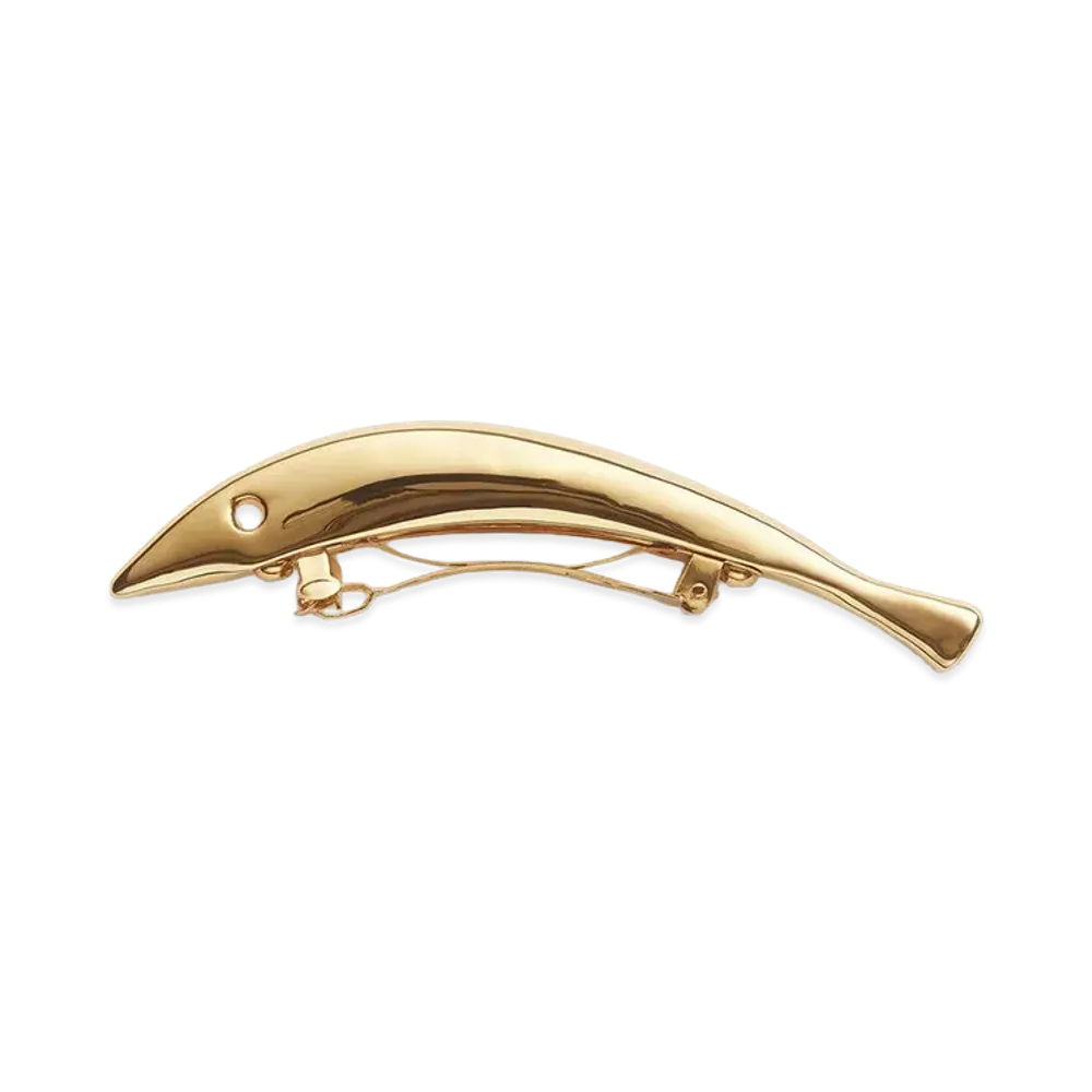 Bottega Veneta Sardine Hair Clip "Yellow Gold"