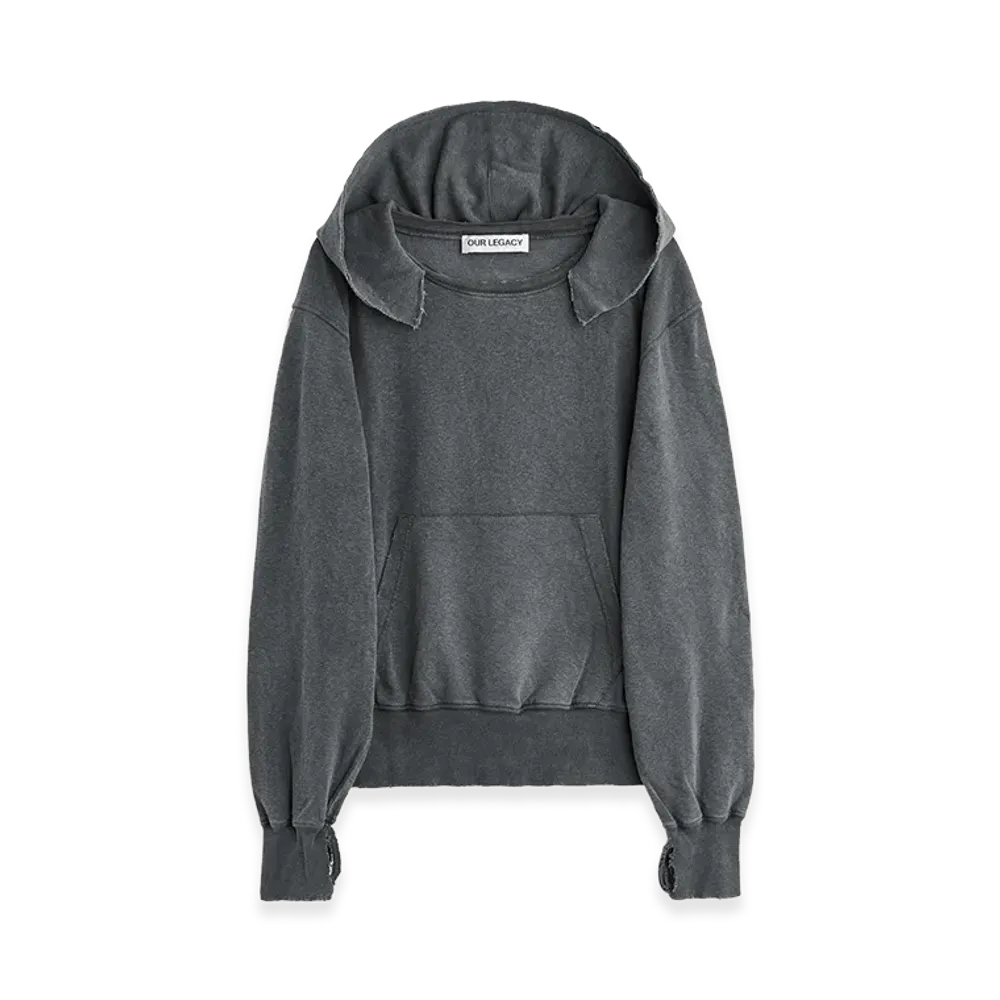OUR LEGACY Relic Hoodie "Washed Black Rogue Loopback"