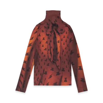 Acne Studios Fitted Printed T-Shirt Runway Show "Rust Brown"