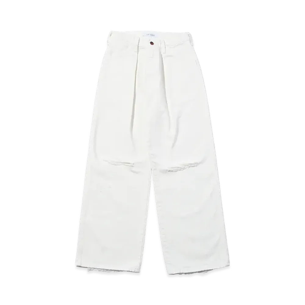 F/CE. Wrangler Rebuilding White Denim Pants "White"