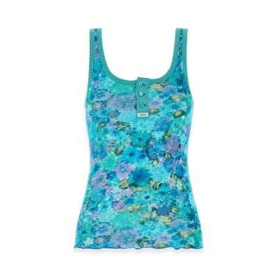 Chloe Women's Printed Stretch Cotton Tank Top "Floral"