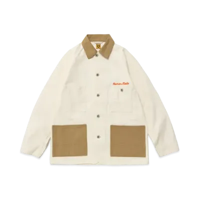 Human Made Herringbone Coverall Jacket "White"