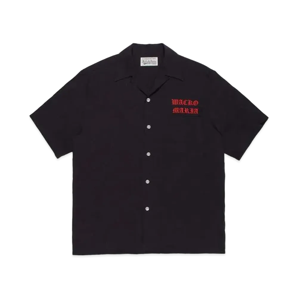 WACKO MARIA 50'S OPEN COLLAR SHIRT "Black"