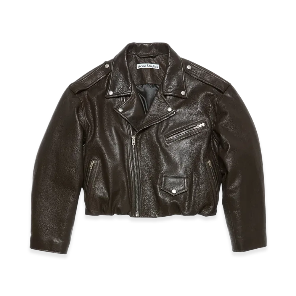 Acne Studios Leather Jacket "Dark Brown"