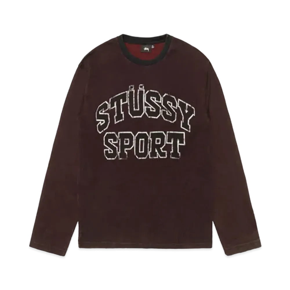 Stussy 2 Tone Cotton Mesh Crew "Black"