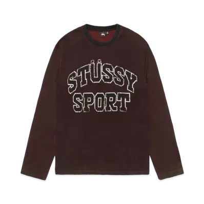 Stussy 2 Tone Cotton Mesh Crew "Black"