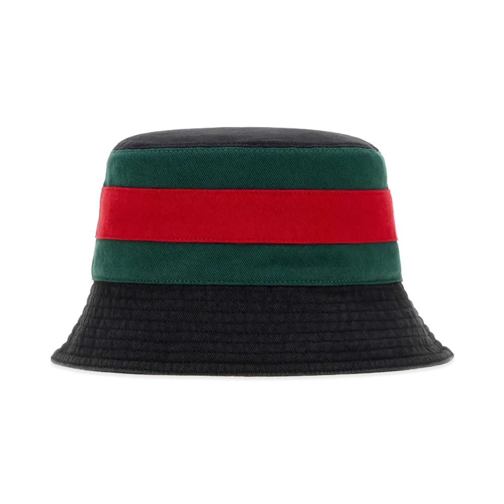 GUCCI Slate Canvas Bucket Hat "Black"