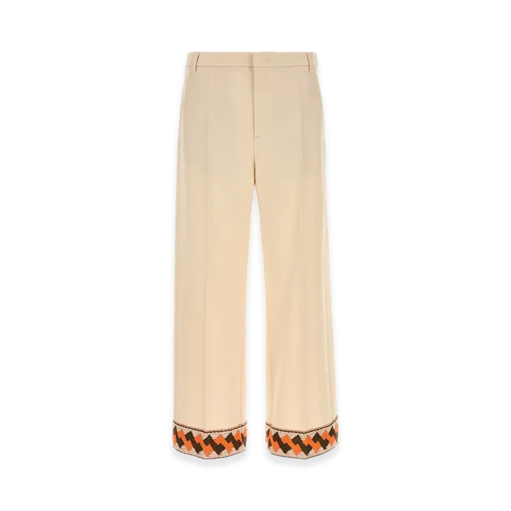 Valentino Wool Pant "Cream/Yellow"
