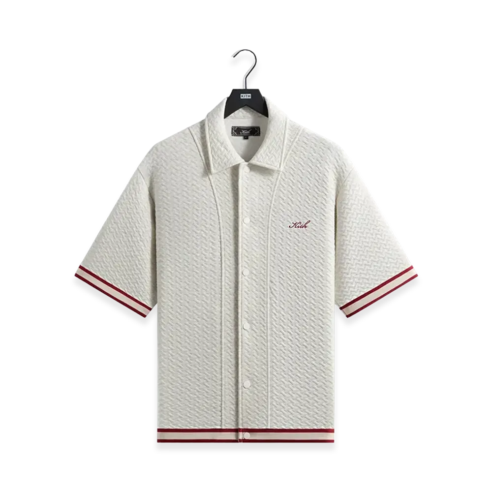 Kith Tessellation Interlock Woodpoint Shirt "Light Heather Grey"