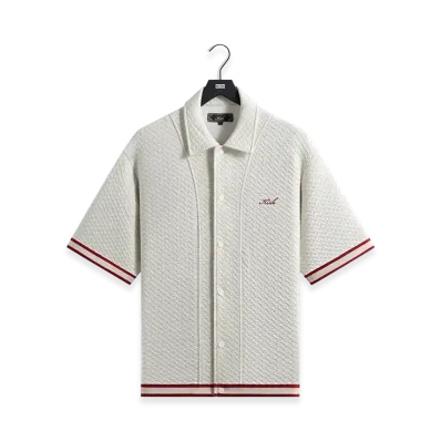 Kith Tessellation Interlock Woodpoint Shirt "Light Heather Grey"
