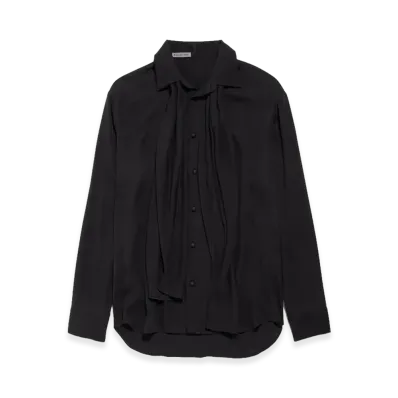 BALENCIAGA Women's Scarf Shirt "Black"