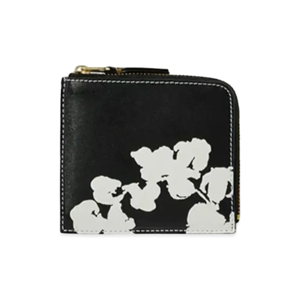DENIM TEARS x CDG Wreath Zip Around Wallet "Black"