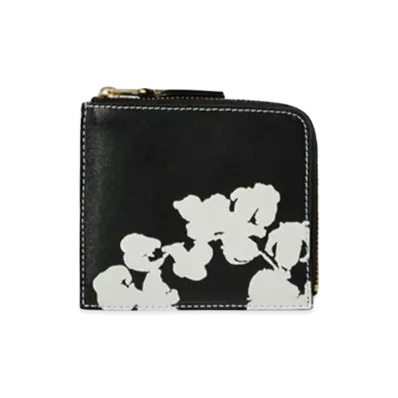 DENIM TEARS x CDG Wreath Zip Around Wallet "Black"