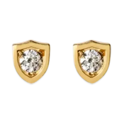 Burberry Shield Stud Earrings "Gold"
